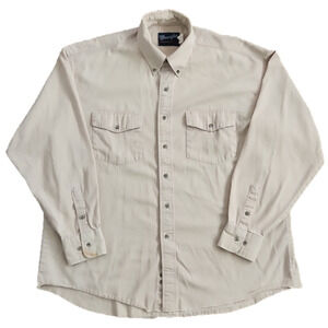 Wrangler Western Shirts Cream Button-Up Shirt